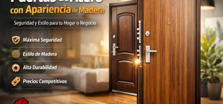 🏡 Puertas de Acero con Apariencia de Madera: Ventajas y Características